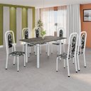 Ver imagem 1 de Conjunto Sala de Jantar com 6 Cadeiras Lara Branco/Preto