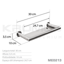 Ver imagem 4 de Porta Shampoo Inox Preto Fosco - Kromus Me0213b