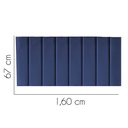 Ver imagem 2 de Painel Estofado Luxo Carla 160cm Queen Size para Cama Box Corino Azul Marinho - Gat Magazine