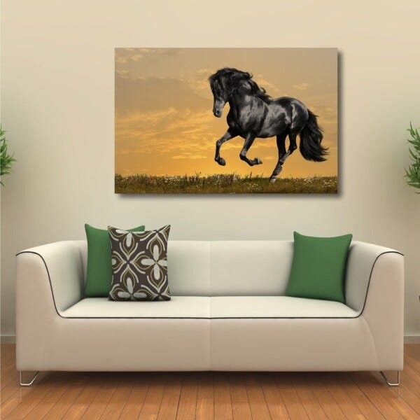 Quadro decorativo Cavalo Paisagem Tela em Tecido - 1