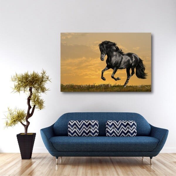 Quadro decorativo Cavalo Paisagem Tela em Tecido - 3