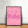 Quadro Com Moldura Pantera Cor De Rosa Tirinha Gibi Desenho - 1