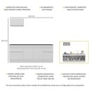 Ver imagem 6 de Armário De Cozinha Compacta 220cm Rodapé Multimóveis Branco