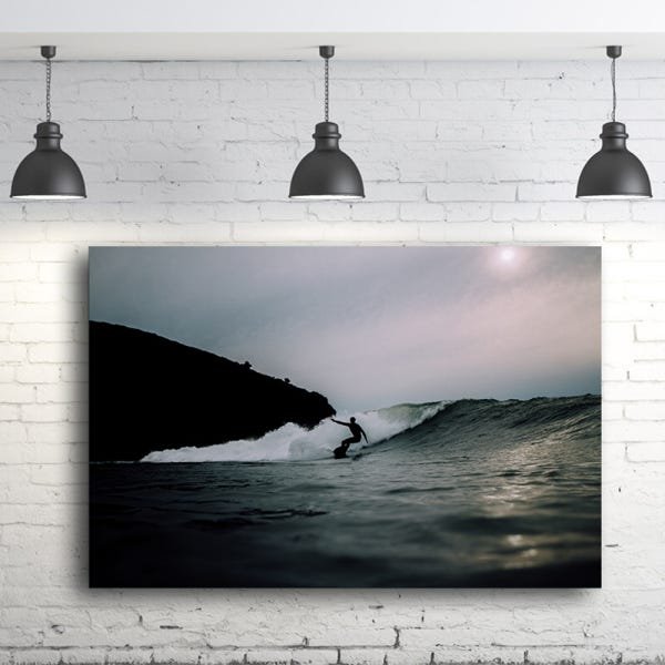 Quadro Decorativo Surfista Onda Quarto Casa A253 - 1