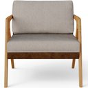Ver imagem 6 de Kit 02 Poltronas Decorativas Para Sala De Estar Pietra L02 Couríssimo Marrom Linho Bege - Lyam