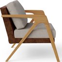 Ver imagem 7 de Kit 02 Poltronas Decorativas Para Sala De Estar Pietra L02 Couríssimo Marrom Linho Bege - Lyam