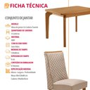 Ver imagem 7 de Mesa de Jantar Liz 120cm Tampo MDF Laminado Canto Copo com 4 Cadeiras Yasmin