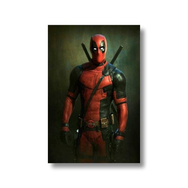 Quadro decorativo Deadpool Tela de Tecido - 2