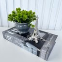 Ver imagem 3 de Decoração sala livro caixa + vaso cinza + enfeite torre