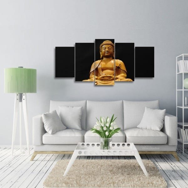 Quadro decorativo Buda Budismo Mosaico Para Sala Quarto Hall - 1