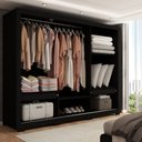 Ver imagem 4 de Guarda-roupa Casal Santiago 3 Portas 2 Gavetas com Espelho Caemmun