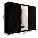 Ver imagem 3 de Guarda-roupa Casal Santiago 3 Portas 2 Gavetas com Espelho Caemmun