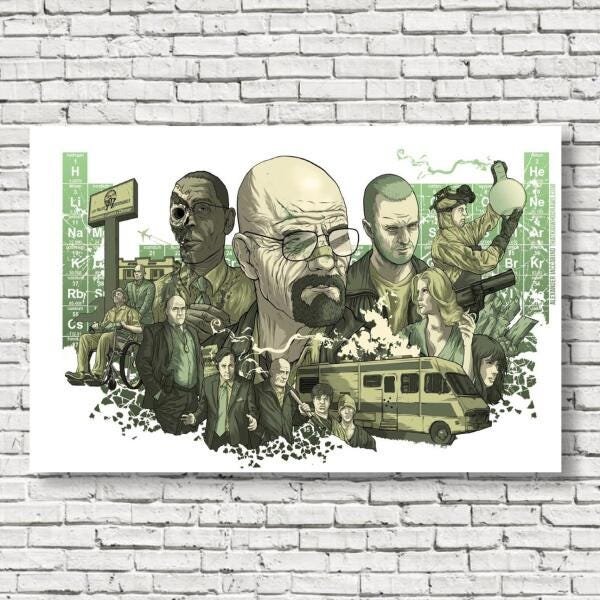 Quadro decorativo Série Breaking Bad com Tela em Tecido - 3