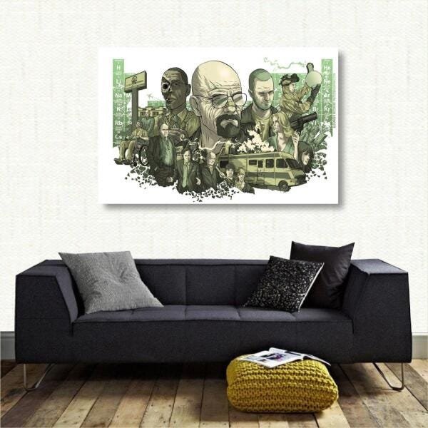 Quadro decorativo Série Breaking Bad com Tela em Tecido - 2