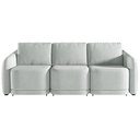 Ver imagem 5 de Sofá Cama Modulado Retrátil e Reclinável Decorativo Varsóvia 336cm Veludo Cinza G33 - Gran Belo