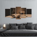 Ver imagem 4 de Quadro Mosaico Para Escritório De Advocacia Tom Sépia