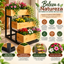Ver imagem 3 de Vaso Estilo Floreira de 3 Andares Rustica Flor Jardim Horta