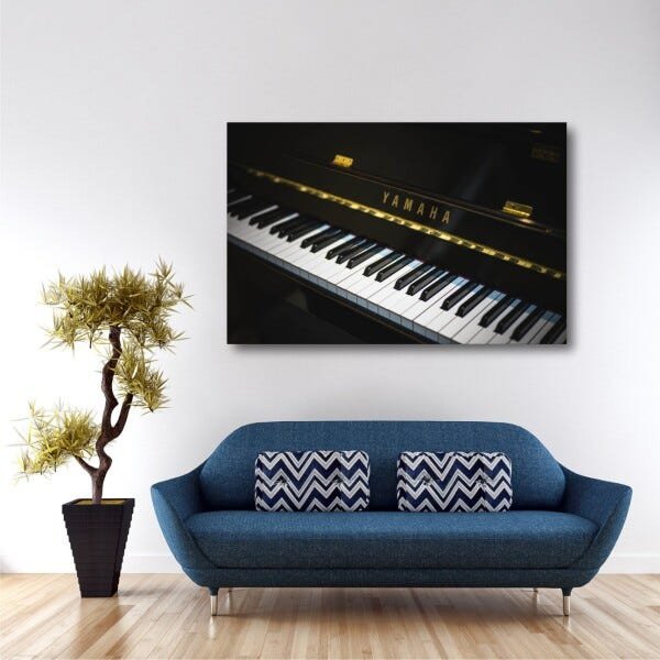 Quadro Piano Música decorativo com Tela em Tecido - 3