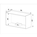 Ver imagem 4 de Armário Aéreo Cozinha 80 Cm 1 Porta Basculante Quiditá Montana/fumê