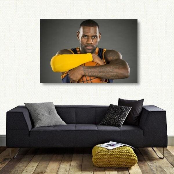 Quadro decorativo Lebron James com Tela em Tecido - 2