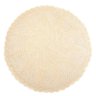 Tapete Redondo Crochê 100% Algodão Artesanal Bege - 1