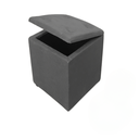 Ver imagem 1 de Puff Baú Quadrado Guarda Acessórios Assento Apoio de Pés - Cinza