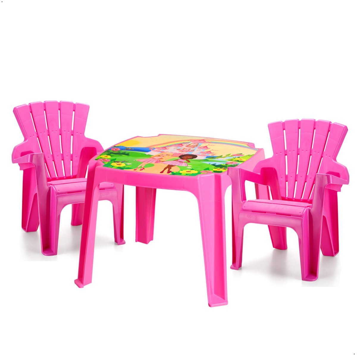 Conjunto Mesa e 2 Poltronas Desenhos Infantil Princesa