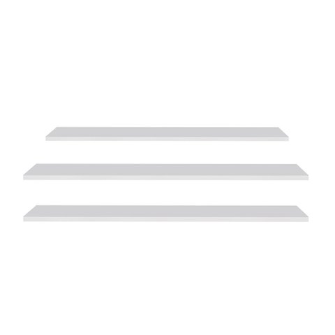 Prateleira Flutuante de Quarto Infantil Kit 3 Suporte Invisível Cp3 Yara Branco - Lumil Lumil Móveis