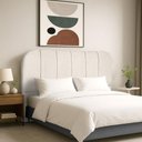 Ver imagem 1 de Cabeceira Cama Box Queen 160 Cm Estofada Revestida em Linho Premium