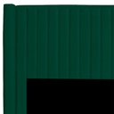 Ver imagem 5 de Cabeceira Casal Estofada para Cama Box Alicia Veludo Cor Verde Esmeralda