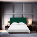 Ver imagem 6 de Cabeceira Casal Estofada para Cama Box Alicia Veludo Cor Verde Esmeralda
