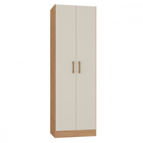 Armário Multiuso Bahamas 2 Portas Canelato com Off White Atualle
