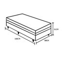 Ver imagem 5 de Cama Box Baú Solteiro Colchão Alana Espuma D20 NK Camas + Box Suede 51x88x188 Cor:Preto