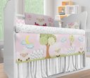 Ver imagem 3 de Kit Berço Rosa Ovelinhas Jardim