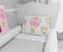 Ver imagem 4 de Kit Berço Rosa Ovelinhas Jardim