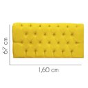 Ver imagem 2 de Painel Cabeceira Estofada Paris 160cm Cama Box Queen Suede Amarelo- Mabe Magazine
