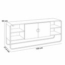 Ver imagem 5 de Rack para Sala de Estar TV 55 pol Industrial Orgânico Alek A03 Off White - Lyam Decor