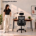 Ver mais imagens de Conjunto de Escritório Mesa Niara e Cadeira Diretor Relax Preto