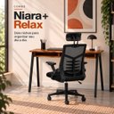 Ver imagem 4 de Conjunto de Escritório Mesa Niara e Cadeira Diretor Relax Preto