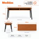 Ver imagem 6 de Conjunto de Escritório Mesa Niara e Cadeira Diretor Relax Preto