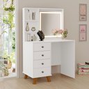 Ver imagem 5 de Penteadeira Camarim Zara Branco com Espelho Touch – Luapa Móveis