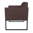 Ver imagem 5 de Kit 1 Namoradeira e 2 Poltronas Marisa Suede Preto Marrom