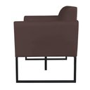 Ver imagem 6 de Kit 1 Namoradeira e 2 Poltronas Marisa Suede Preto Marrom