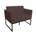 Ver imagem 4 de Kit 1 Namoradeira e 2 Poltronas Marisa Suede Preto Marrom