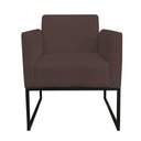 Ver imagem 2 de Kit 1 Namoradeira e 2 Poltronas Marisa Suede Preto Marrom