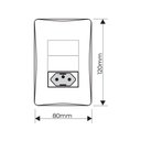 Ver imagem 2 de Interruptor Simples Duplo e Tomada 2p+t 20a Fame Habitat Black com Placa 4x2 Preto