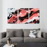 Quadro Arte Abstrata Vermelho Preto E Branco Para Escritório - 1