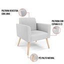 Ver imagem 6 de Kit 2 Poltronas Pés Palito Natural Marisa Linho Cinza A05 D03 - D'Rossi