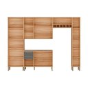 Ver imagem 4 de Kit Cozinha Modulada 5 Peças Nápoli Prime 2 Aéreos + 1 Balcão+ 2 Paneleiros C5p96 Amendoa Off