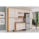 Ver imagem 1 de Kit Cozinha Modulada 5 Peças Nápoli Prime 2 Aéreos + 1 Balcão+ 2 Paneleiros C5p96 Amendoa Off